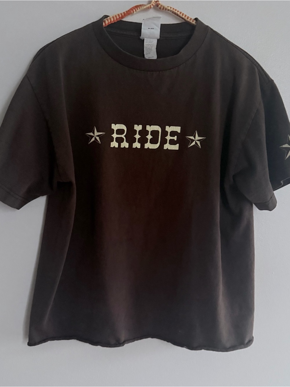 Vintage-Style RIDE Graphic Tee – Brown